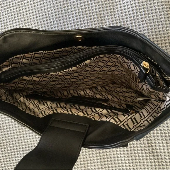 Tignanello Blue and Black Satchel Top Handle/Shoulder Bag - Picture 6 of 7